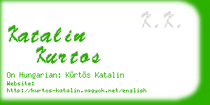 katalin kurtos business card